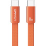 USAMS SJ783 fonott töltő- és adat Kábel háttérvilágítással - USB-C - USB-C - 1,2 m - narancssárga