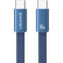 USAMS SJ783 fontott töltő- és adat Kábel háttérvilágítással - USB-C - USB-C - 1,2 m - sötétkék