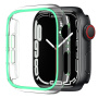 xDfind átlátszó Behajtható tok világító kerettel Apple Watch 41mm - zöld