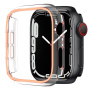xDfind átlátszó behajtható tok világító kerettel Apple Watch 45mm-hez - rózsaszín