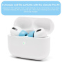 XDcase tartalék memóriahabos fülillesztékek tisztító pálcikával AirPods Pro 1 / 2 fülhallgatóhoz - S/M/L - kék