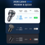 JOYROOM CCN19 autós töltő 2x USB-C / USB-A porttal - 65W - sötétszürke