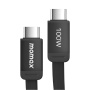 MOMAX DC88 Mag.Link mágneses töltő- és adatkábel - USB-C - USB-C - 1 m - fekete