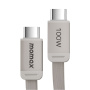 MOMAX DC88 Mag.Link mágneses töltő- és adatkábel - USB-C - USB-C - 1 m - bézs