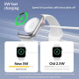Yesido DS36 mágneses töltőkábel - USB-C - mágneses korong Apple Watch-hoz - 1 m - fehér