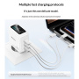Yesido YC114 GaN gyorstöltő töltő adapter kijelzővel és 2x USB-C / USB-A porttal - 140W - fehér
