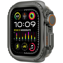 Ultra stílusú óra fém tok Apple órához, 46 mm - szürke