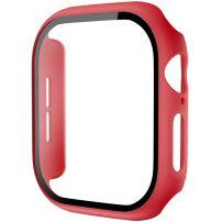Matt tok edzett üveggel Apple Watch 42mm-hez (Series 10 / 11) - piros