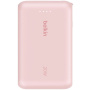BELKIN Boost Charge powerbank beépített USB-C kábellel és USB-C porttal - 10 000 mAh - rózsaszín