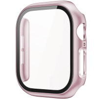 Fém tok edzett üveggel Apple Watch 42mm-hez (Series 10 / 11) - rózsaszín