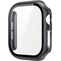 Fém tok edzett üveggel Apple Watch 42mm-hez (Series 10 / 11) - sötétszürke