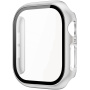 Fém tok edzett üveggel Apple órához, 46 mm - ezüst