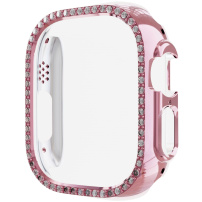 Fém tok kövekkel - Apple Watch Ultra 49mm - rózsaszín