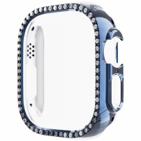 Fém tok kövekkel - Apple Watch Ultra 49mm - sötétkék