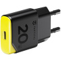 Tactical Minimi GaN gyorstöltő töltő adapter USB-C porttal - 20W - fekete