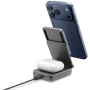 Spigen Essential 2in1 összehajtható mágneses vezeték nélküli állvány iPhone / AirPods-hoz - 25W - sötétszürke