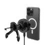 Spigen Essential Peltier autós mágneses tartó szellőzőrácsba vezeték nélküli töltéssel iPhone-hoz - fekete