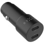 FIXED autós töltő 2x USB-C porttal - 65W - fekete