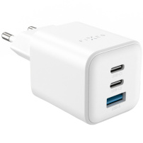 FIXED Mini GaN gyorstöltő töltő adapter 2x USB-C / 2x USB-A porttal - 65W - fehér