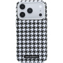 Karl Lagerfeld Houndstooth Resin Plate tok MagSafe-fel iPhone 17 Pro-hoz - fekete-fehér