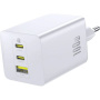 Baseus EnerFill FE11 GaN gyorstöltő töltő adapter 2x USB-C / USB-A portokkal - 100W - fehér