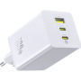 Baseus EnerFill FE11 GaN gyorstöltő töltő adapter 2x USB-C / USB-A portokkal - 100W - fehér