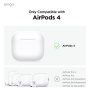 ELAGO AW5 Retro játékkonzol stílusú tok karabinerrel AirPods 4 / 5 fülhallgatóhoz - fekete