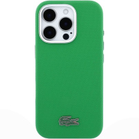 Lacoste Iconic Petit Pique Metal Logo MagSafe tok iPhone 16 Pro Max készülékhez - zöld