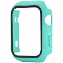 Védő borító edzett üveggel - Apple Watch 38mm - türkizkék