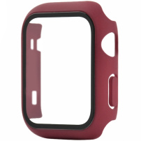 Védő borító edzett üveggel - Apple Watch 38mm - borvörös