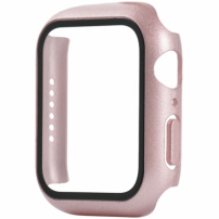 Védő borító edzett üveggel - Apple Watch 40mm - rózsaszín-arany