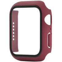 Védő borító edzett üveggel - Apple Watch 40mm - borvörös