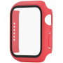 Védő borító edzett üveggel - Apple Watch 40mm - piros