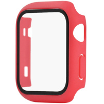 Védő borító edzett üveggel - Apple Watch 42mm - piros