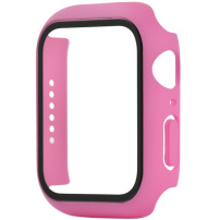Védő borító edzett üveggel - Apple Watch 44mm - rózsaszín