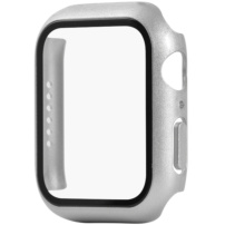 Védő borító edzett üveggel - Apple Watch 44mm - ezüst