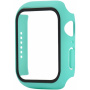 Matt behajtható tok edzett üveggel Apple Watch 45mm - türkizkék