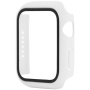 Védő borító edzett üveggel - Apple Watch 45mm - fehér