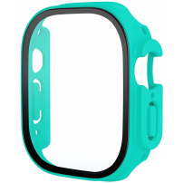 Matt behajtható tok edzett üveggel Apple Watch Ultra 49mm készülékhez - türkizkék
