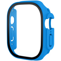 Matt behajtható tok edzett üveggel Apple Watch Ultra 49mm számára - kék
