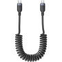Yesido CA205 spirál töltő- és adatkábel - USB-C - USB-C - 1,2 m - fekete