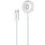 Yesido DS32 mágneses töltő Kábel - USB-C mágneses korong Apple Watch-hoz - 1 m - fehér