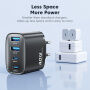 Toocki TC53402 GaN gyorstöltő töltő adapter 2x USB-C / 2x USB-A portokkal - 40W - fekete