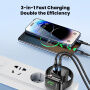 Toocki TCT20 töltő adapter USB-C / USB-A portokkal és integrált Apple Watch töltővel - 20W - fekete