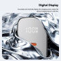 ESSAGER ES-CD56 GaN gyorstöltő töltő adapter kijelzővel és 2x USB-C / USB-A portokkal - 100W - fekete