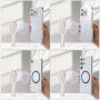 Mágneses MagSafe tartó tapadókorongokkal és pánttal iPhone-hoz - fehér