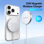 DUX DUCIS H1 Qi2.2 vezeték nélküli MagSafe töltő iPhone / AirPods készülékekhez - 25W - fehér