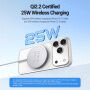 DUX DUCIS H1 Qi2.2 vezeték nélküli MagSafe töltő iPhone / AirPods készülékekhez - 25W - fehér
