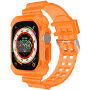 Tartós tok átlátszó pánttal - Apple Watch Ultra 49mm - neon narancssárga