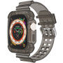 Tartós tok átlátszó pánttal - Apple Watch Ultra 49mm - szürke